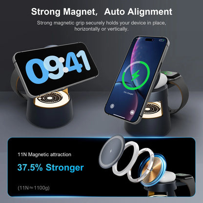 4 in 1 Magnetic Wireless Charger Fast Charging Station