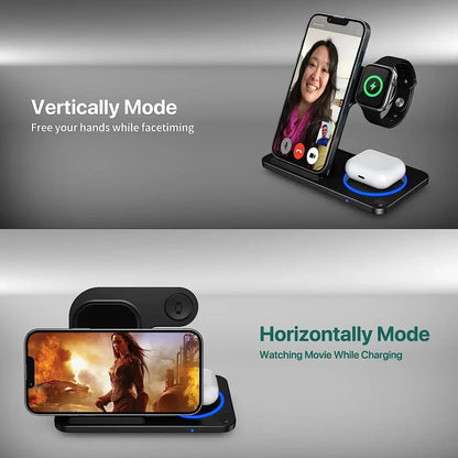 3 in 1 Fast Wireless Charger Stand