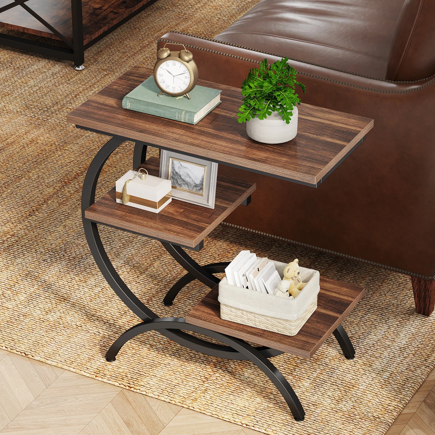 C-Shaped End Table