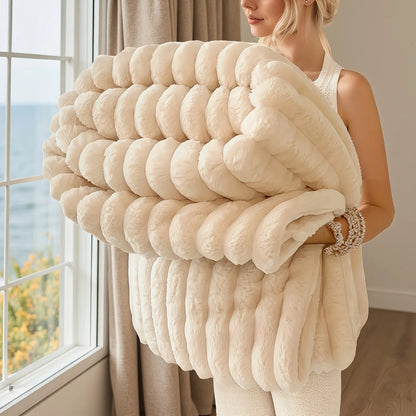 Luxurious Super Soft Faux Rabbit Fur Blanket