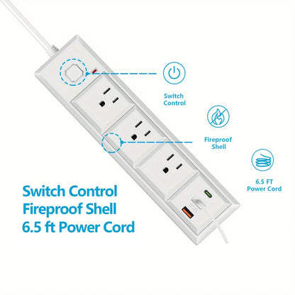 Power Outlets 3 Plug Strip