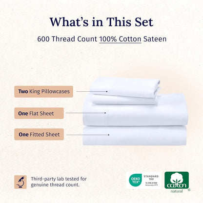 Luxury 600 Thread Count King Sheets Set