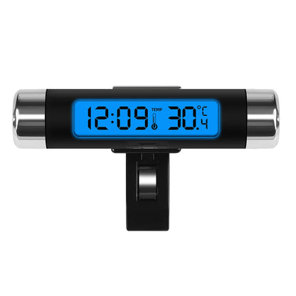 Portable 2 in 1 Car Digital LCD Clock Temperature Display