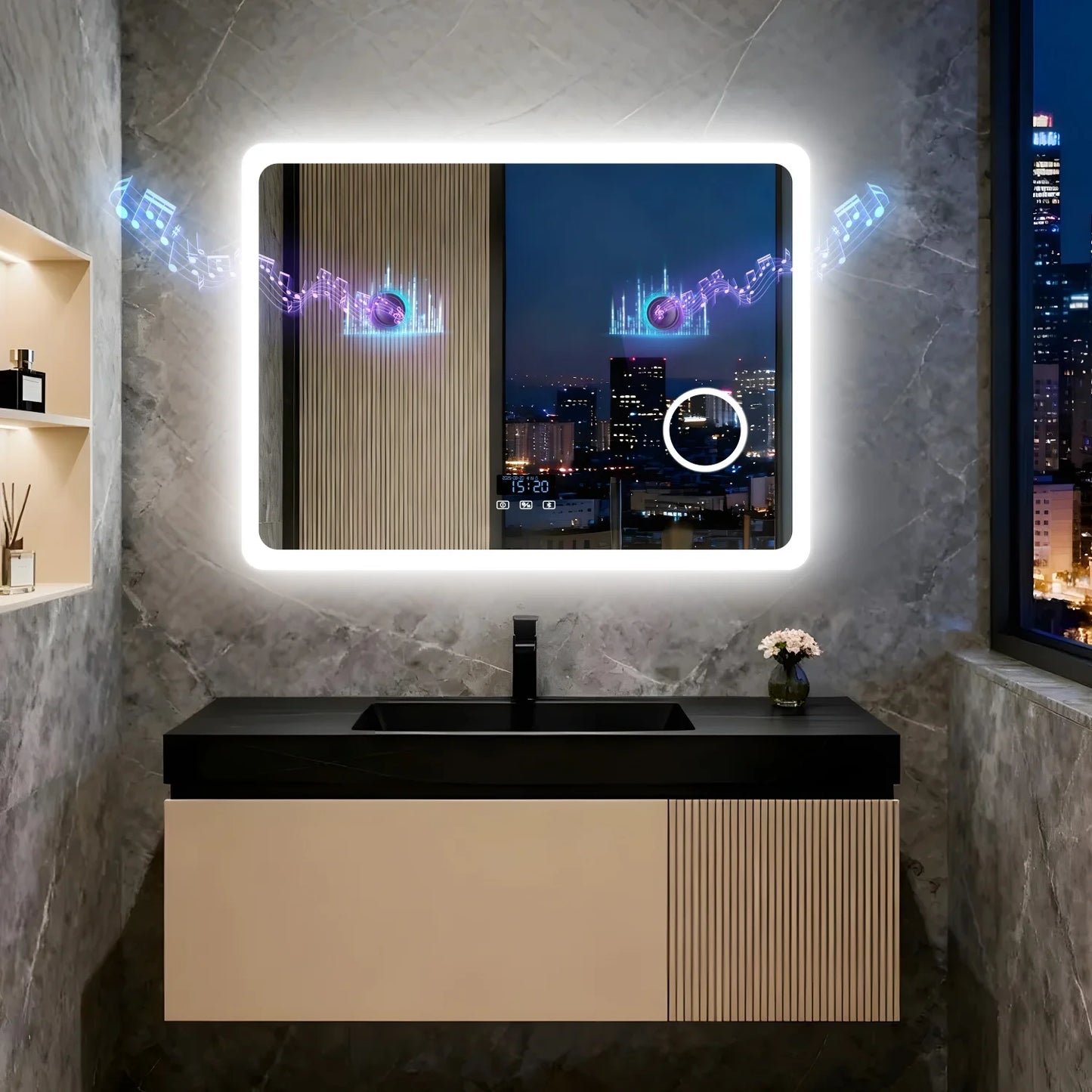 LED Bluetooth Bathroom Mirror