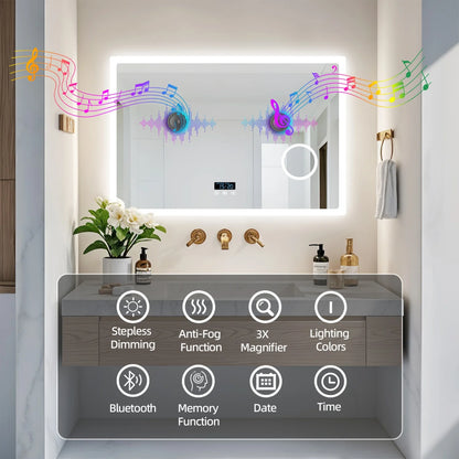 LED Bluetooth Bathroom Mirror
