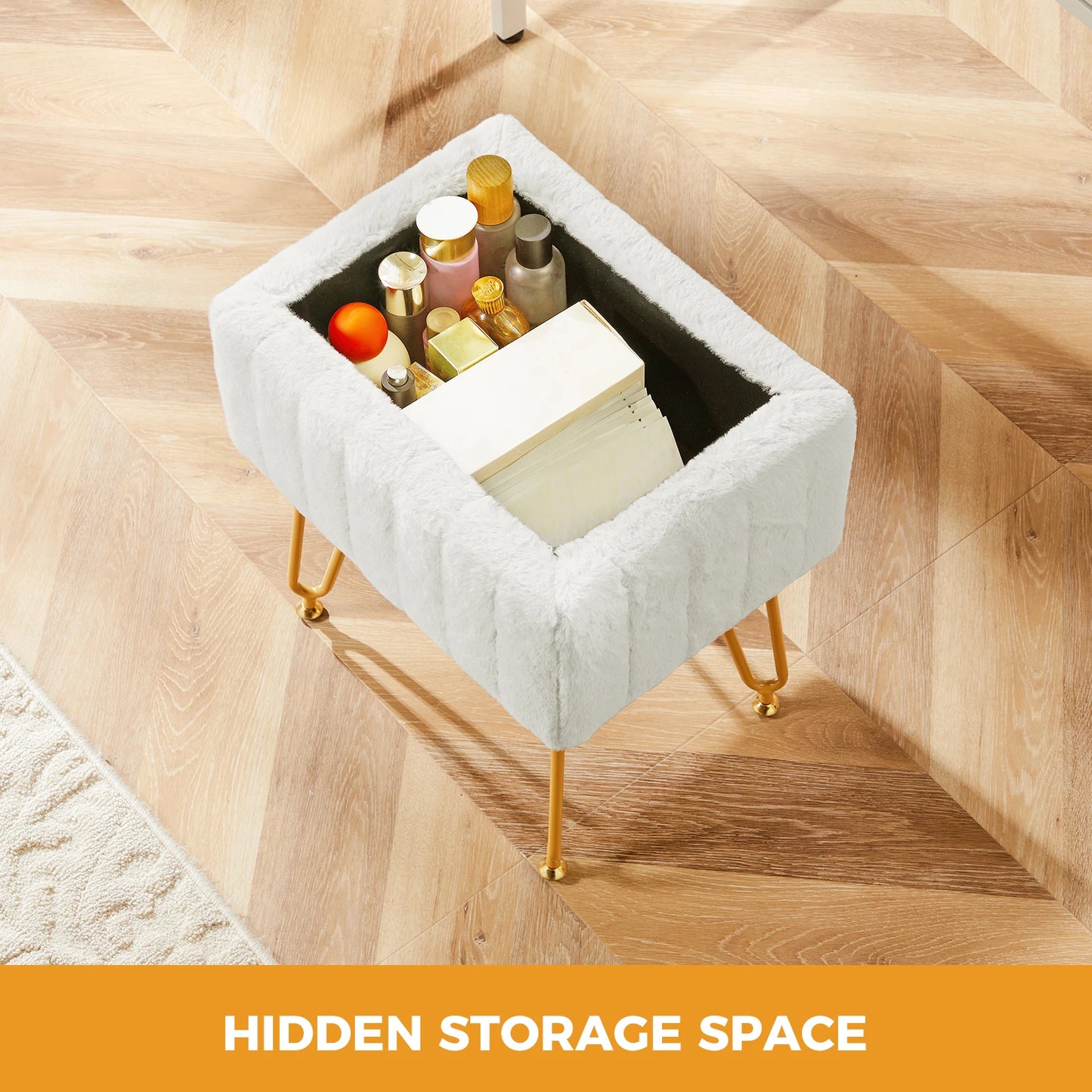 Living Room Hidden Storage Stool