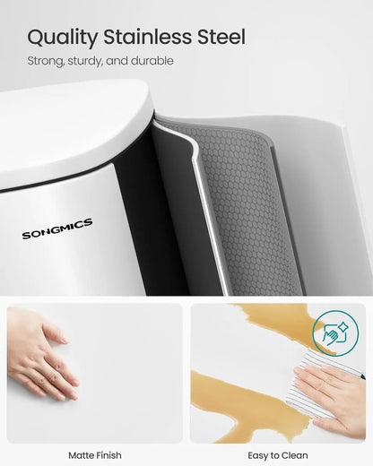 13 Gal. Trash Can, Stainless Steel