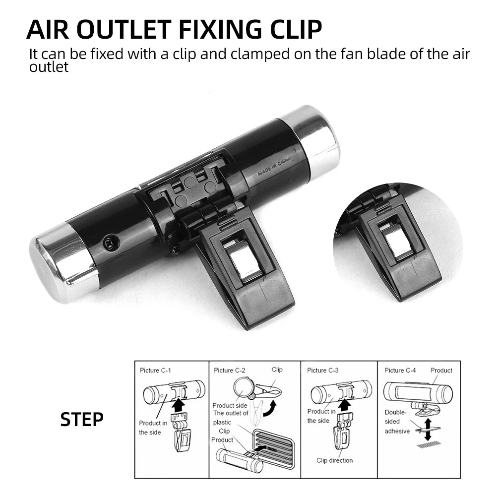 Portable 2 in 1 Car Digital LCD Clock Temperature Display