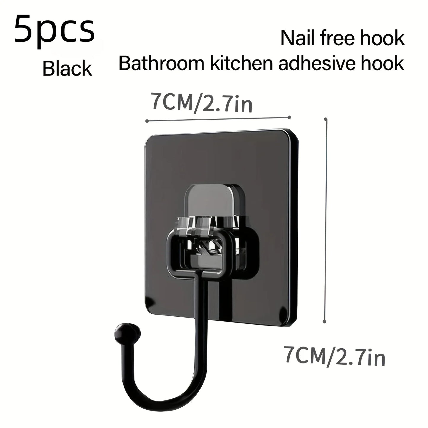 Heavy Duty Wall Hooks - Self Adhesive Multi-Purpose