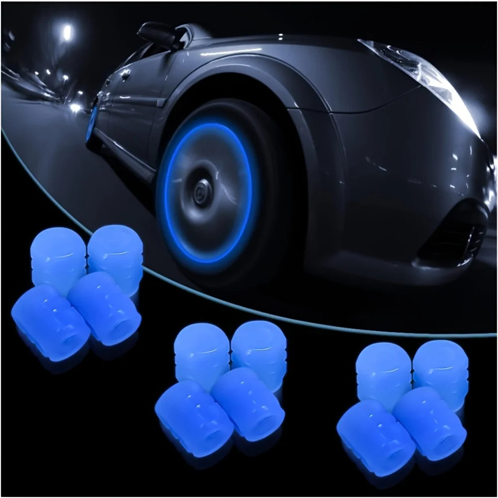 4pc. Fluorescent Valve Stem Covers