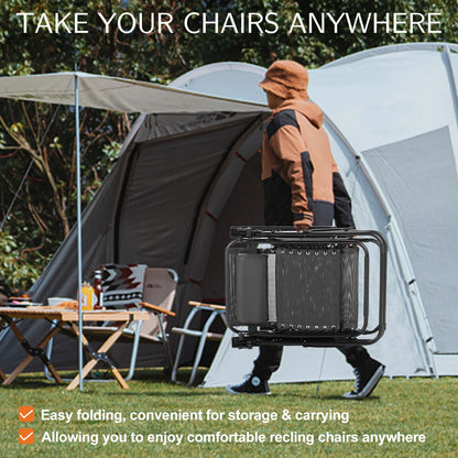 JHK Zero Gravity Set of 2 Portable Recliner Chairs