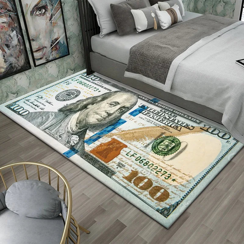 Creative Dollar Money Print Rug