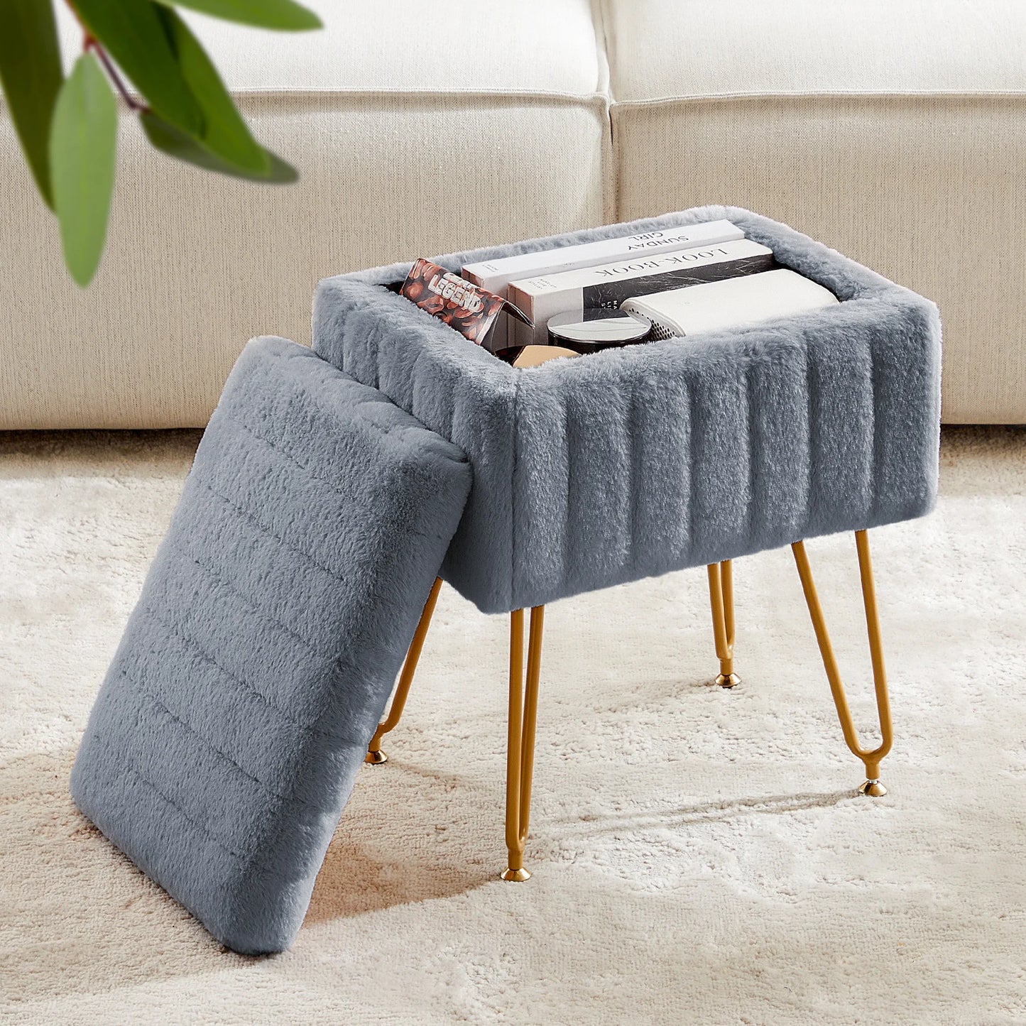 Living Room Hidden Storage Stool