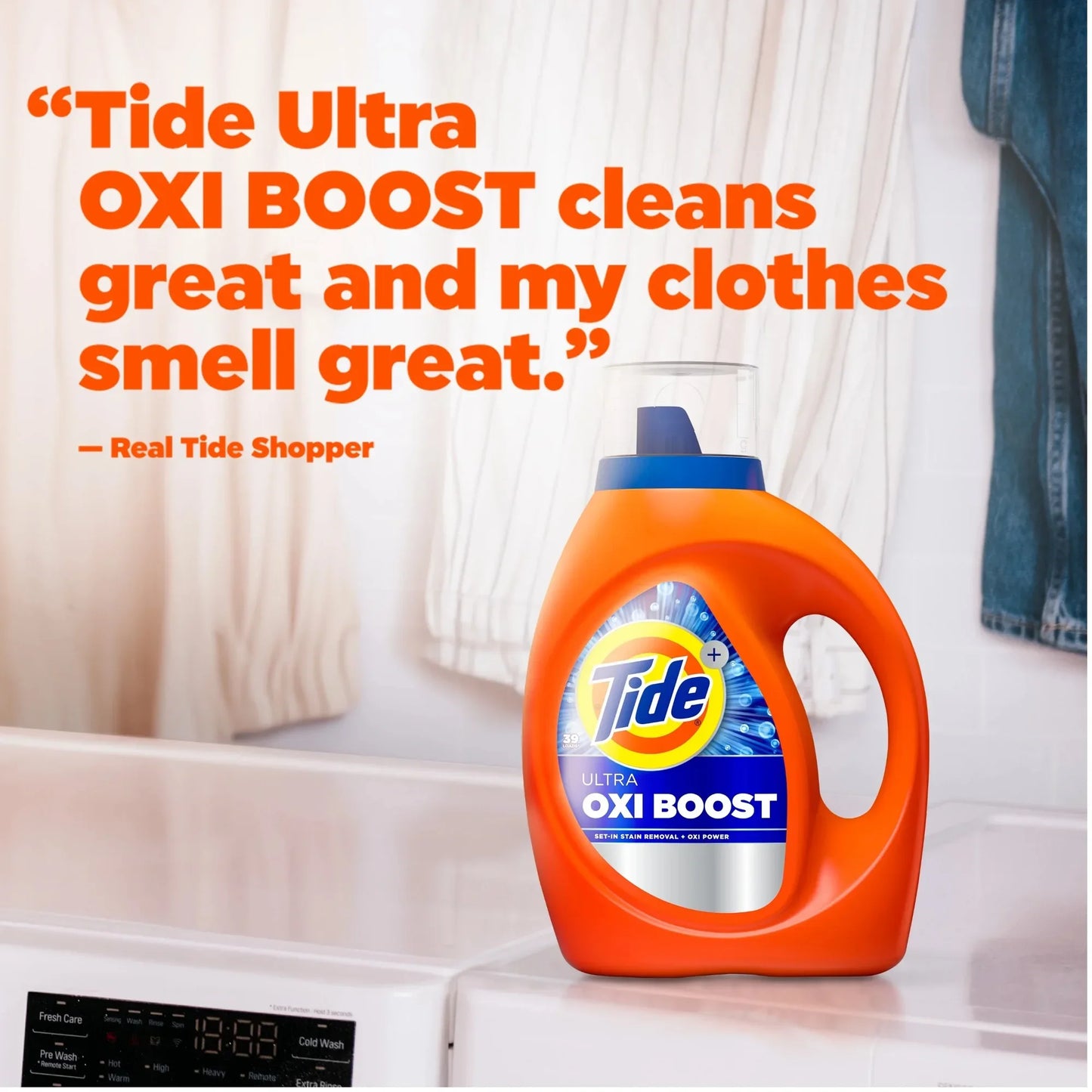 Tide + Oxi Liquid Laundry Detergent, Advanced Stain Remover