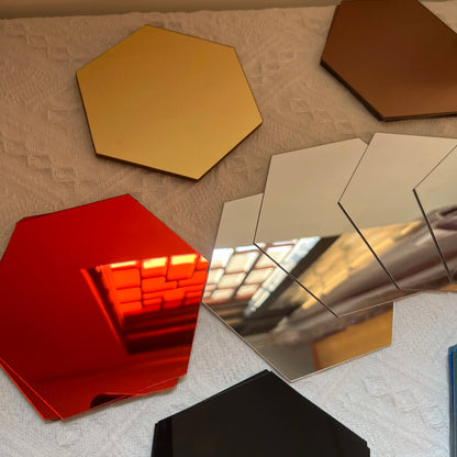 Hexagon Acrylic 3D Mirror Wall Sticker