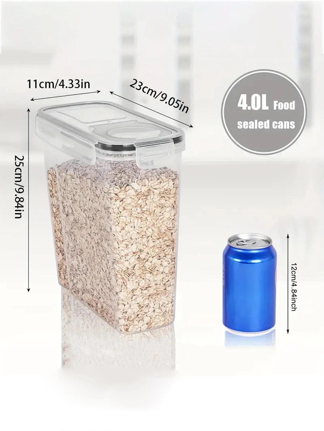 Large Food Storage Containers W/Lids 4pc Set