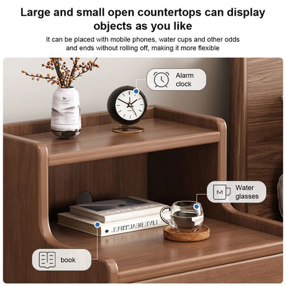 Ultra-Narrow Nightstand with 2 Drawers