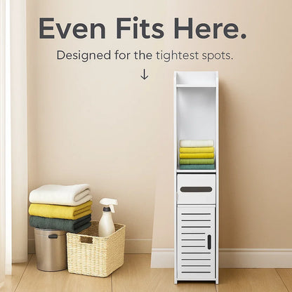 Bathroom Toilet Furniture Cabinet, White