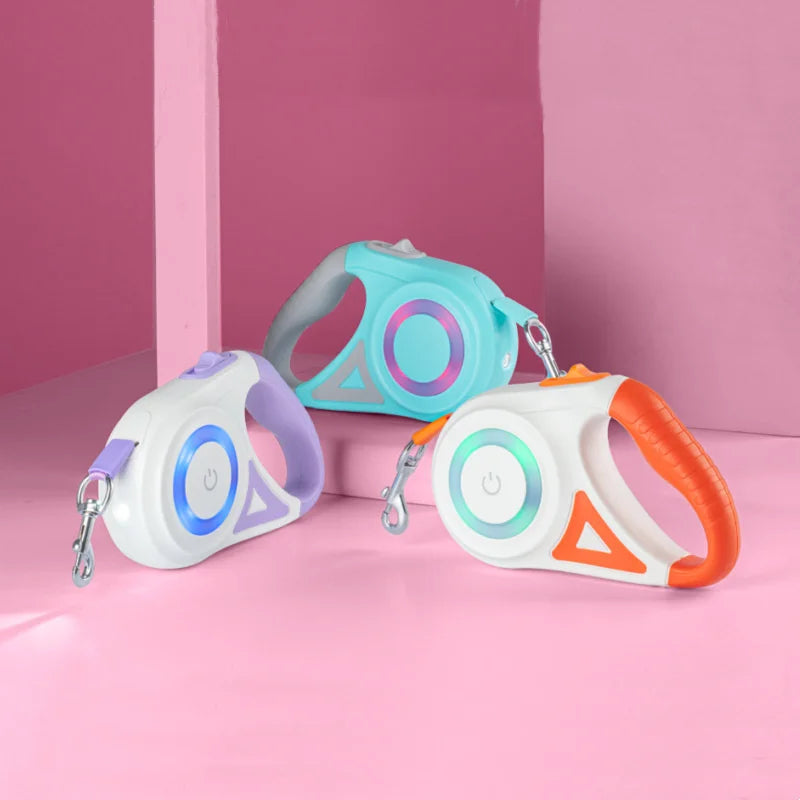 Retractable Dog Leash with Led Flashlight