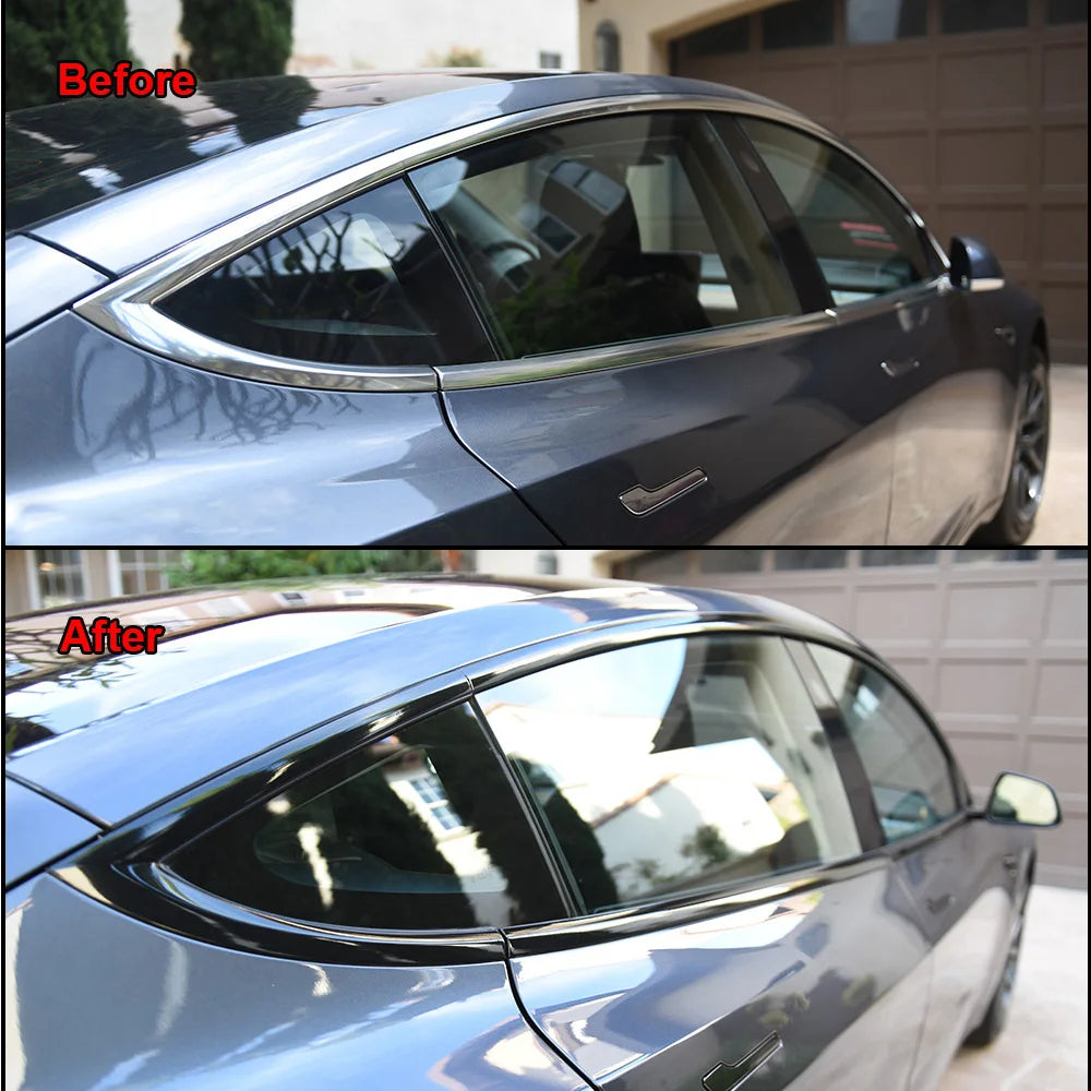 Glossy Black Vinyl Wrap Stripes