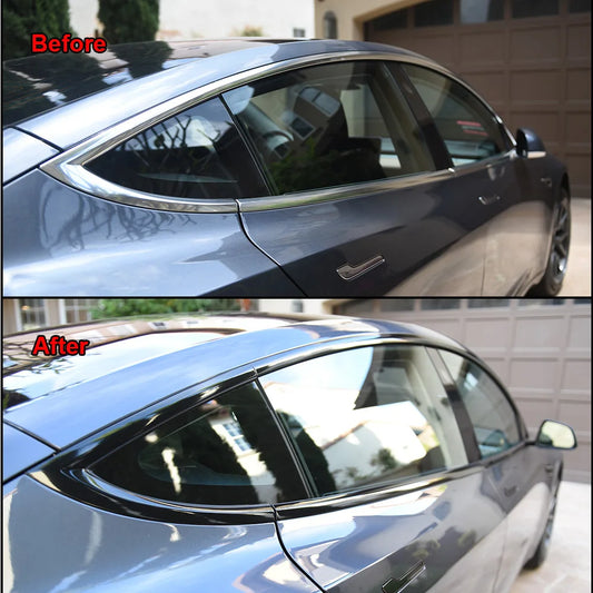 Glossy Black Vinyl Wrap Stripes