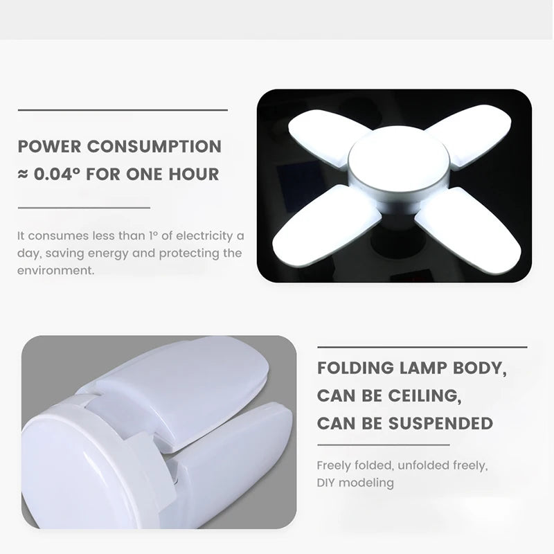 E27 Fan Shape Foldable 28W LED Bulb