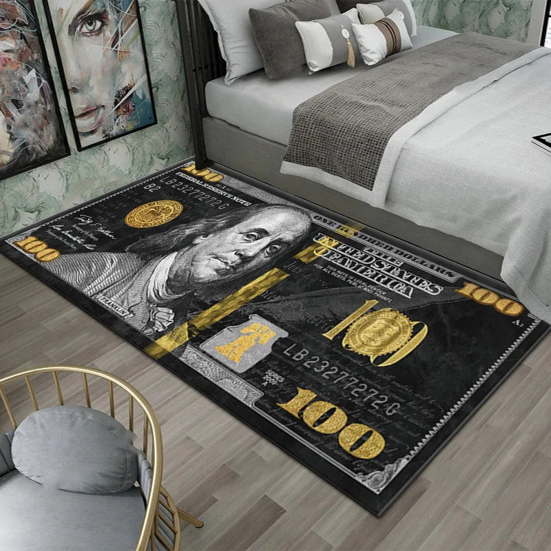 Creative Dollar Money Print Rug