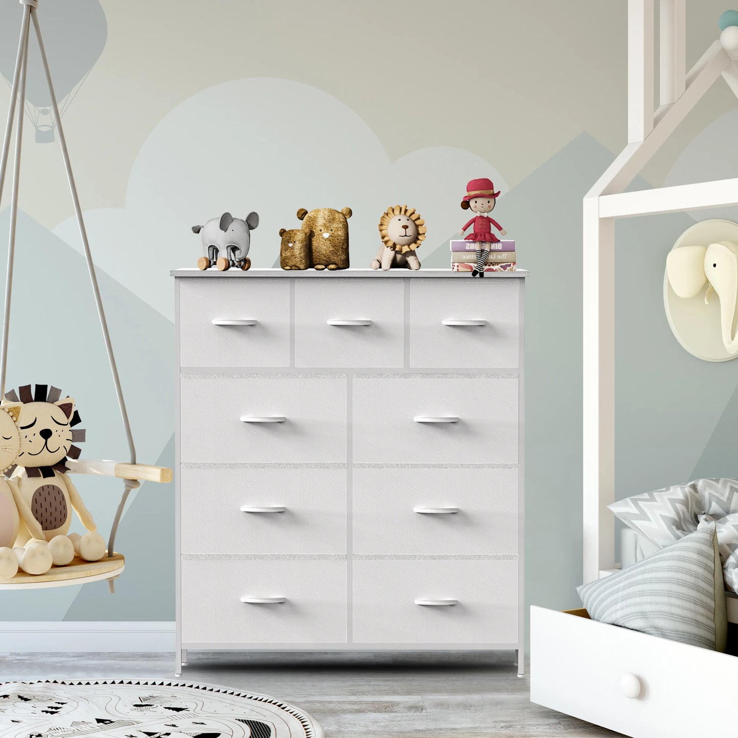 9 Drawer Fabric Dresser