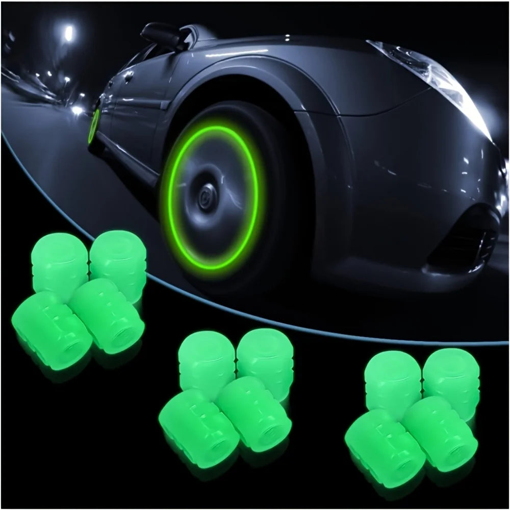 4pc. Fluorescent Valve Stem Covers