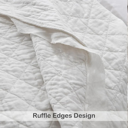 King Size Linen-Cotton Blend Quilt Set