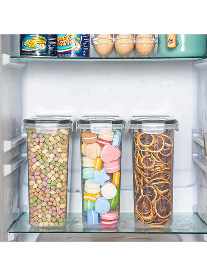 Large Food Storage Containers W/Lids 4pc Set