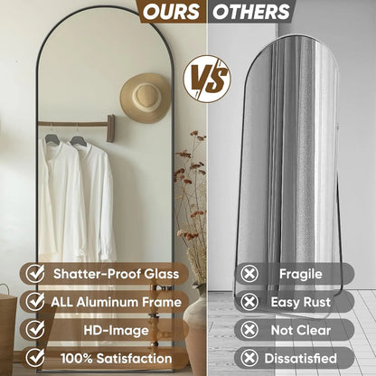 Full Length, 58"x18" Oversized Floor Mirror