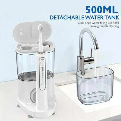 Toothbrush with Water Flosser, Wireless Charging