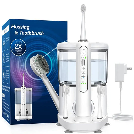 Toothbrush with Water Flosser, Wireless Charging