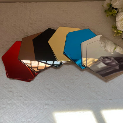 Hexagon Acrylic 3D Mirror Wall Sticker