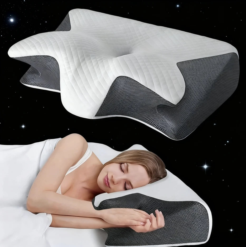 2 in 1 Contoured Ergonomic Neck Pillow