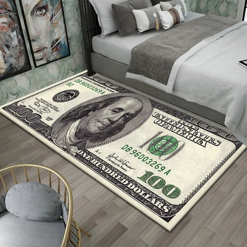 Creative Dollar Money Print Rug